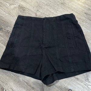 Zara black short jean with zipper